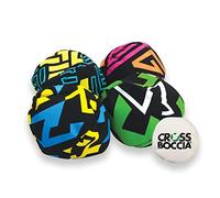 Crossboccia® 970828 Soft Boule Set Family Pack Pro, jeu de lancer en tissu pour intérieur et extérieur, pour 4 joueurs, coloré