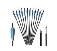 Crossbow Bolts Crossbow Arrows 16 20 22 Inch Carbon Hunting Archery Arrows with 4 Inch Vanes And Replaced Arrowhead Tips (pack Of 12)