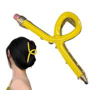 Crosse crayon à cheveux, pince à cheveux crayon | Barrettes de mâchoire à cheveux mignons - Petites barrettes portables pour les enseignants voyages pour filles, épingles à cheveux en métal décorative