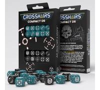 Crosshairs Compact D6 : Stormy & Black par Q-Workshop, dés pour Jeux de société RPG, pour 1 Joueur et à partir de 14 Ans