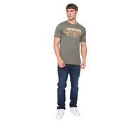 Crosshatch Chevin Tee T-Shirt Homme Coton Vert Taille Royaume-Uni