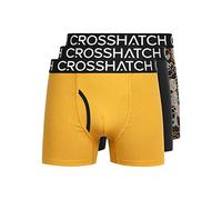 Crosshatch - Everyday Essential Lot de 2 boxers en jersey pour homme, Lynol - Lot de 3 - Jaune, L