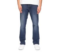 Crosshatch Jean Princed Denim pour Homme avec Ceinture de Marque, Pantalon de créateur en Coton Extensible 5 Poches avec Braguette à Boutons et matériel de Marque, Tailles 30-40, Standard, Court et