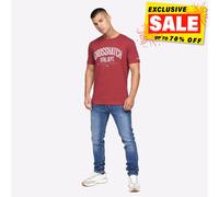 Crosshatch Oldskool Homme Coton Col Rond Décontracté Mode 2pk T-Shirt