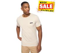 Crosshatch Utilate Hommes Décontracté Col Rond Manche Courte T-Shirt Stone