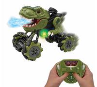 Lexibook, Crosslander® Tirex, Voiture Dinosaure télécommandée, jsuqu'à 12km/h, dérapages, Cascades démentes, fumée et Effets sonores et Lumineux, Voiture Tout-Terrain, Rechargeable, Enfant, RC57