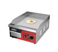 CROSSON 36 * 40CM plaque plate électrique commerciale, plaques chauffantes légères de comptoir avec plaque chauffante en fer antiadhésive de 8 mm d’épaisseur-230V / 2000W, spatule incluse