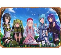 Crossover, Infinite Stratos, Sword Art Online Ii, Shino Asada, Blade Dance Of The Elementalers, Kanzashi Sarashiki, Restia Ashdoll Anime Poster Décoration murale rétro en métal 20,3 x 30,5 cm