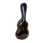 Crossrock Air Carbon Étui pour guitare classique 4/4 - Fibre de carbone forgée avec texture nébuleuse - Serrure TSA et système ergonomique - Résistance aux chocs testée en laboratoire (CRF6030CNU)