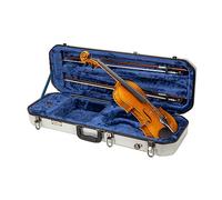 Crossrock CRA860VFSL Étui pour Violon 4/4 en ABS avec Compartiment intérieur, Sangles Amovibles Argenté