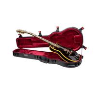 Crossrock CRA980LBK Étui Rigide résistant aux Rayures pour Guitares électriques Les Paul avec Serrure TSA, Compartiment intérieur - Noir