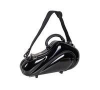 Crossrock - CRF1020CSBK - Étui incurvé pour Saxophone Soprano, 100% Fibre de Verre avec Sangles de Sac à Dos, Serrure TSA - Noir