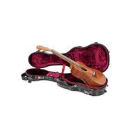 Crossrock CRF2030CUBK Étui pour ukulélé Concert, Convient pour ukulélé jusqu'à 61 cm | Coque Rigide 100% Fibre de Verre avec loquets de Marque, Serrure TSA, Compartiment pour Accessoires et Sangles