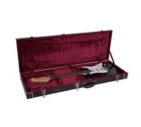 Crossrock CRW600EBR Étui en bois pour guitares électriques Fender Telecaster et Stratocaster, marron vintage (CRW600EBR-2)