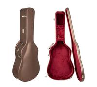 Crossrock Designer Series Étui pour Guitare Acoustique Gibson SJ-200 - Finition Marron Chocolat - Arche renforcée - Serrure de sécurité - Rangement caché