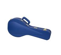 Crossrock Étui à mandoline en bois style A | Cuir synthétique bleu vif, acier inoxydable, loquets, compartiment de rangement - Série Designer (CRW520MAVB)