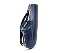 Crossrock Étui Contour ABS pour Saxophone Ténor | Coque Bleue Texturée Diamant, Intérieur Bleu Profond, Serrure Sécurisée, Poche Accessoire, Sangle Amovible