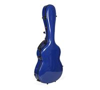 Crossrock Étui de luxe en fibre de verre pour guitare classique 4/4, bleu marine (CRF2020CNVBL)