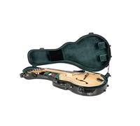 Crossrock Étui de Mandoline Air Carbon pour F-Style (Compatible avec Gibson F5) | Finition Brillante en Carbone 3K Noir Carbone tissé en Carbone Serrure TSA, Sangles de Sac à Dos, Housse