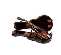 Crossrock Étui de Mandoline Air Carbon pour Style F (Convient pour Gibson F5) | Finition Brillante en Carbone 3K doré de Luxe, Serrure TSA, Sangles de Sac à Dos, Housse Anti-poussière - Elite Flight