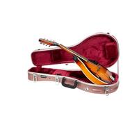 Crossrock Étui de Mandoline en ABS pour Style A | Finition Mate Or Rose, extérieur Robuste, matériel de Verrouillage, Sac à Dos de Transport - Coque Rigide en ABS Moderne