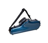 Crossrock Étui en Fibre de Verre pour Saxophone Alto | Serrure TSA, Coque Bleu Brillant, Ajustement Compact profilé, Bretelles - étui de Transport Tendance et Fonctionnel