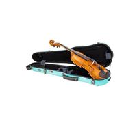 Crossrock Étui en Forme de Carbone pour Violon 4/4, Comprend Une Couverture de Protection, Un hygromètre, Une Poche pour Accessoires, des Sangles Amovibles - Bleu Menthe (CRF4050VFMB), Bleu Menthe,