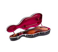 Crossrock Étui en plastique ABS pour violoncelle 4/4 ou 3/4 | Texture diamant noir mat, coque légère avec roulettes - Conçu pour le transport quotidien et l'utilisation étudiante