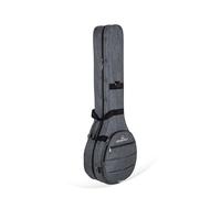 Crossrock Étui en mousse légère pour bouzouki Greek avec bretelles amovibles, compartiment de rangement et poche externe gris foncé (CRP200BODG)
