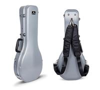 Crossrock CRA862MASL Étui Rigide en ABS pour la Plupart des mandolines de Style A, avec Compartiment intérieur, Bretelles de Sac à Dos Argenté, Argenté., Moderne