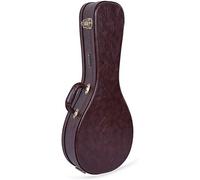 Crossrock Étui Mandoline A-Style Bois Rigide | Finition Marron Vintage (Vintage Brown), Intérieur Velours Bleu, Serrures Dorées - Protection Classique Premium