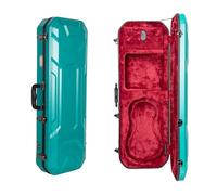 Crossrock Étui Oblong pour Violon 4/4, Comprend Un Compartiment intérieur, 2 Porte-archets, Un verrou de sécurité et des Sangles détachables, Bleu Menthe (CRA860VFMB-R)