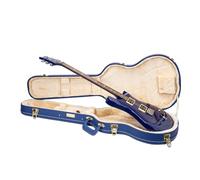 Crossrock Étui pour Guitare électrique PRS SE Standard à Corps Solide, droitier | Similicuir Bleu Vif, intérieur en Peluche Beige, Serrure - Série Designer (CRW520PRSEVB)