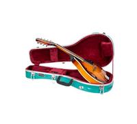 Crossrock Étui pour Mandoline A-Style | Coque Rigide moulée en ABS avec verrou de sécurité, Pieds en métal et Sangles Amovibles - Bleu Menthe (CRA862MAMB)