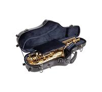 Crossrock Étui pour Saxophone Alto en Fibre de Verre, Comprend Une Poche pour Accessoires, des Bretelles Amovibles, Un verrou TSA - Gris sidéral (CRF1020ASSG)