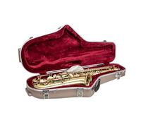 Crossrock Étui pour Saxophone ténor | Coque Rigide moulée en ABS avec Poche pour Accessoires, verrou de sécurité et Sangle Amovible, Champagne (CRA862TSCH)