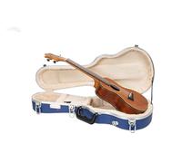 Crossrock Étui pour ukulélé Concert, pour ukulélé de 61 cm | Coque Rigide moulée avec Finition Mate résistante aux Rayures, verrou de sécurité, Compartiment pour Accessoires et Bretelles - Bleu Vif