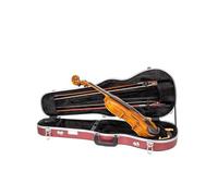 Crossrock Étui pour Violon 4/4 Pleine Grandeur | Compartiment intérieur pour Accessoires, 2 Porte-archets, Serrure de sécurité, Bretelles Amovibles - Rouge foncé (CRA880VFDR)