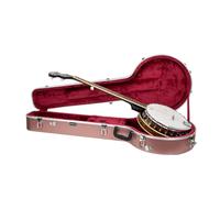 Crossrock Étui Rigide ABS pour Banjo 5 Cordes à Résonateur | Finition Mate Or Rose, Bretelles Amovibles, Compartiment Accessoires - Coque Solide pour Transport Sécurisé