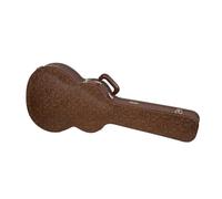 Crossrock étui Rigide en Bois pour Guitare électrique Type 335 Semi-Hollow, Similicuir Marron Blossom, intérieur en Velours Bordeaux, Serrure - Série Designer CRW530SABQ