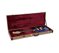 Crossrock Étui en bois pour guitares électriques de style Jazzmaster/Jaguar, vinyle tweed (CRW620JMTW)