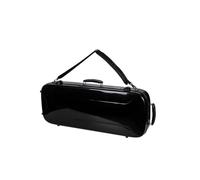 Crossrock Étui Rigide pour ukulélé avec Serrure TSA - 100% Fibre de Verre, Bretelles rembourrées Amovibles, hygromètre, Grand Espace de Rangement pour Accessoires, Noir, Tenor