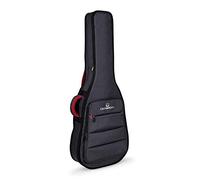 Crossrock Housse rembourrée pour Guitare Acoustique dreadnought | Gris foncé, Rembourrage 12 mm, Sangles Sac à Dos, Poche Accessoires - Étui léger pour Transport Quotidien