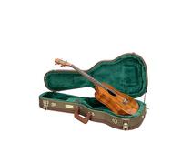 Crossrock Master Series Étui pour ukulélé ténor pour Grand Corps de 68,6 cm | Tissu écologique en Tweed Vert Olive, Coque repensée, Sangles de Sac à Dos et poignée en Cuir, intérieur en Velours Vert