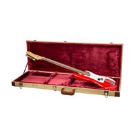 Crossrock Master Series Fender Étui pour guitare basse de précision et jazz | Extérieur en tissu tweed classique, coque en bois repensée, poignée en cuir (CRW720BFT)