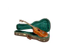 Crossrock Master Series Soprano Ukulele Case for 21'' Long Neck | Olive Green Eco Tweed Fabric, Re-Engineered Shell, Backpack Straps & Leather Handle (CRW720SUOG)