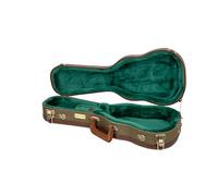 Crossrock Master Series Soprano Ukulele Case for 21'' Long Neck | Olive Green Eco Tweed Fabric, Re-Engineered Shell, Backpack Straps & Leather Handle (CRW720SUOG)