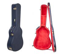 Crossrock Relief Series CRW630DOB Étui en Bois pour Guitare Acoustique Gibson et Martin dreadnought avec Surface hautement texturée Imitation Vison et loquets en Acier Inoxydable Bleu océan