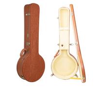 Crossrock Relief Series Étui pour guitare basse Fender Precision & Jazz | Finition bois rouge sculpté, intérieur en peluche ivoire, serrure - Coque rigide en bois de qualité supérieure