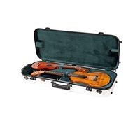 Crossrock Ukulélé Soprano/ténor Double CRF2020DTSUWT, étui en Fibre de Verre 100% pureté avec Serrure TSA, Blanc